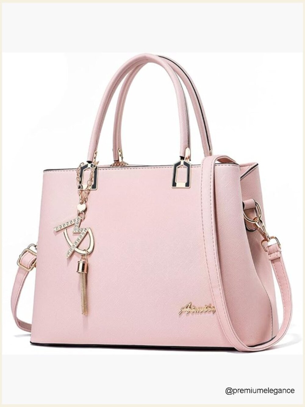 PU Leather Top Handle Satchel Tote Shoulder Crossbody Bag